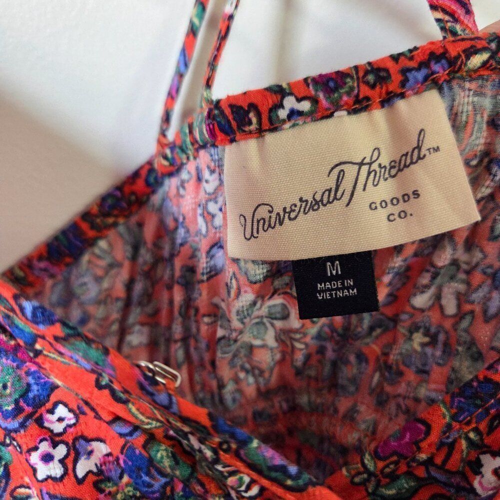 NWOT UNIVERSAL THREAD BOHO FLORAL SURPLICE V NECK TANK MAXI TIERED DRESS SZ M - Picture 11 of 15